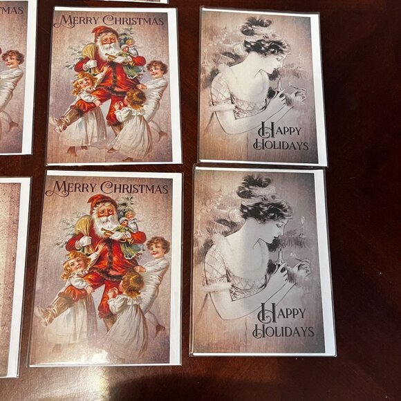 Vintage-Style Blank Christmas & Holiday Cards By Yesterdays Best  Set Of 18 - Picture 7 of 7